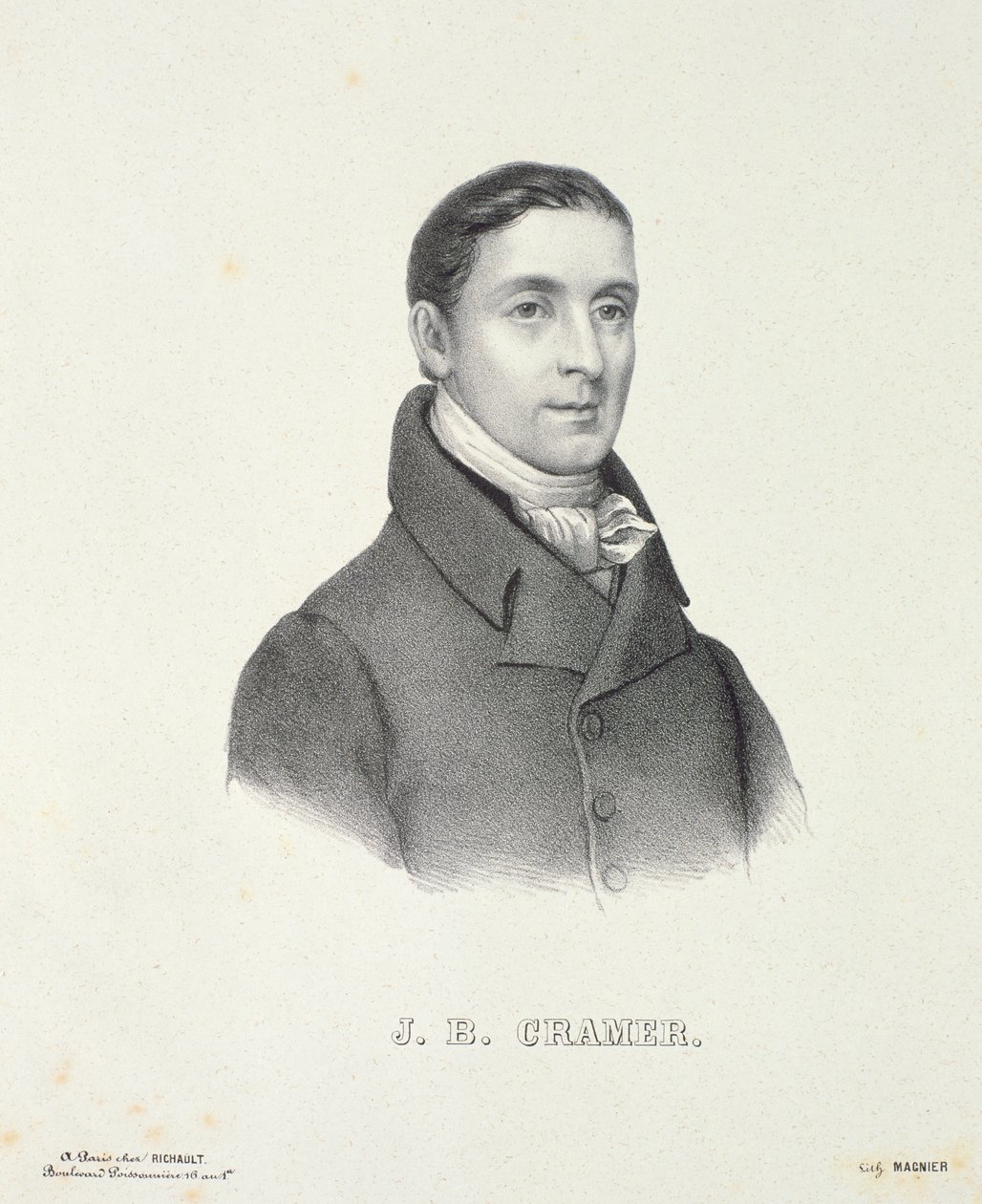 Johann Baptist Cramer (1771-1858) graviert von Magnier von French School