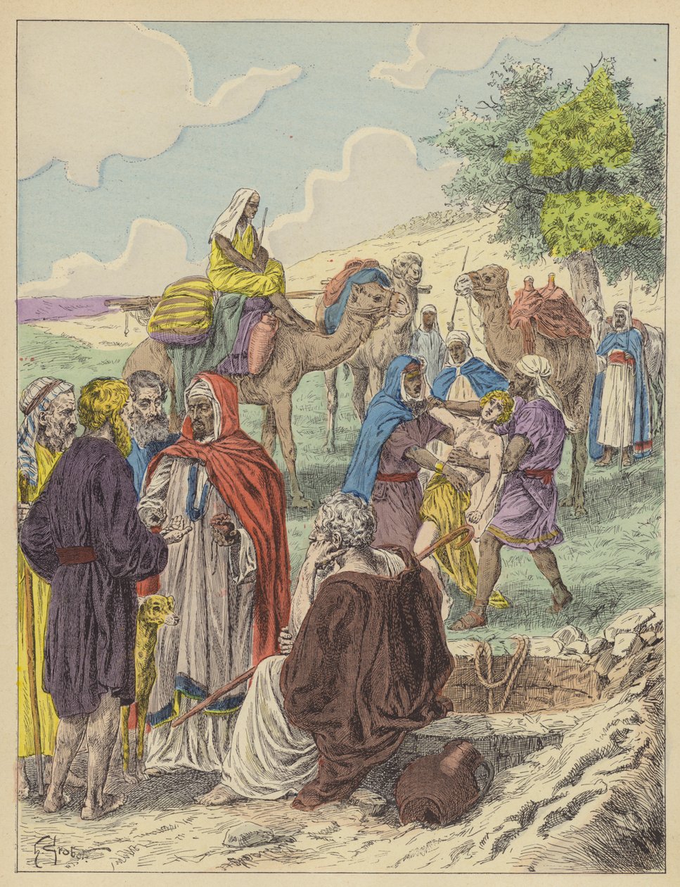Joseph wird von seinen Brüdern verkauft von French School
