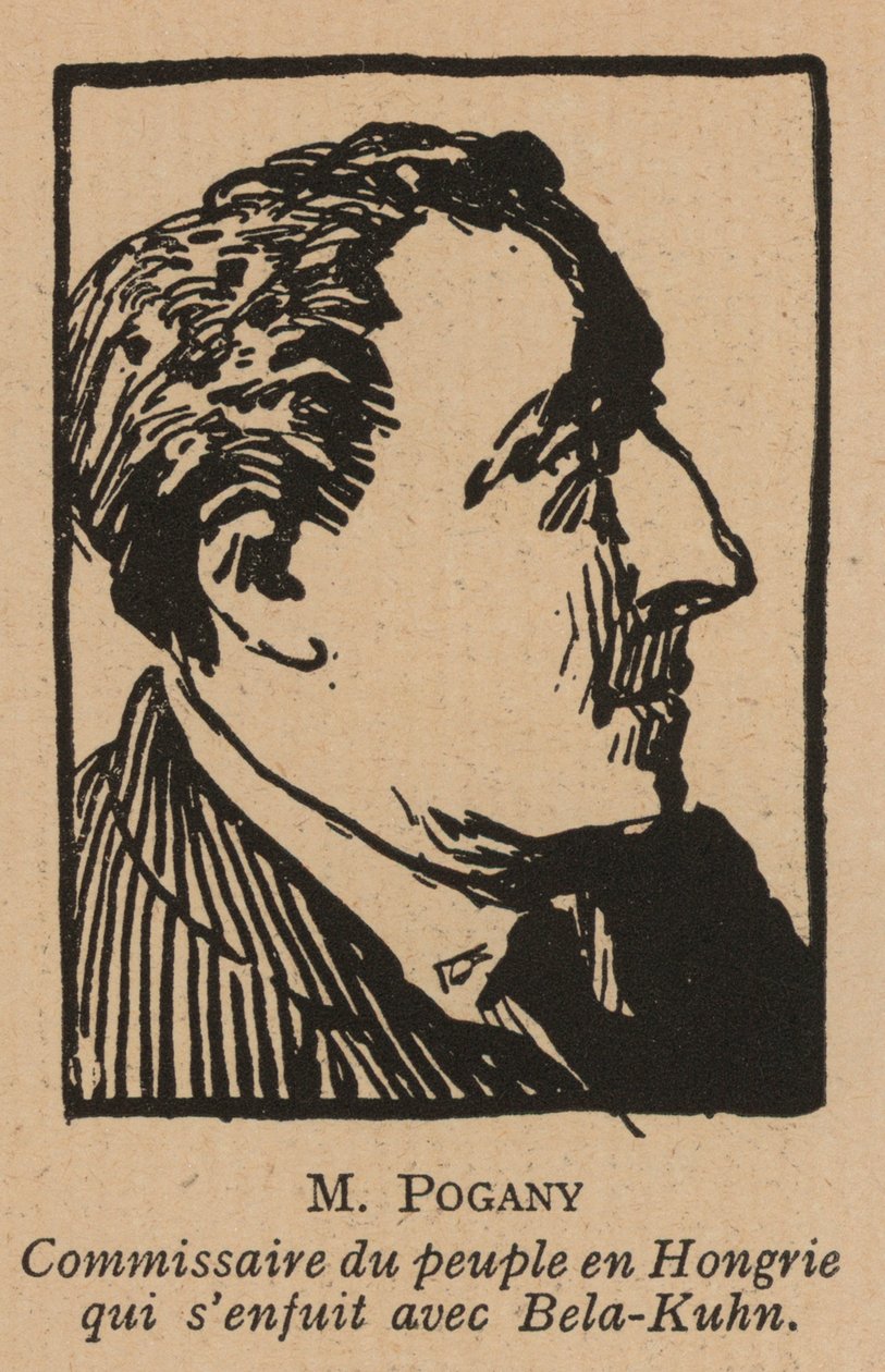 Jozsef Pogany, ungarischer kommunistischer Revolutionär und Politiker, Mitglied der Regierung der Ungarischen Sowjetrepublik 1919 von French School
