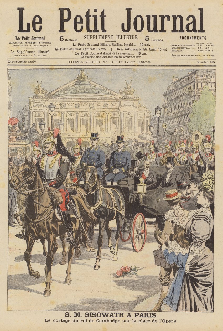 König Sisowath von Kambodscha besucht Paris von French School
