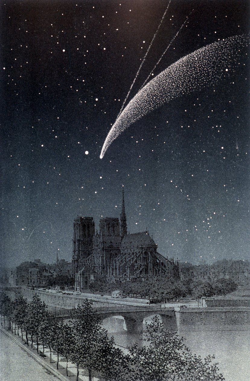 Der Komet von Donati, gesehen in Paris am 04.10.1858 - in „Der Himmel“ von Amédée Guillemin, Hachette, Paris von French School