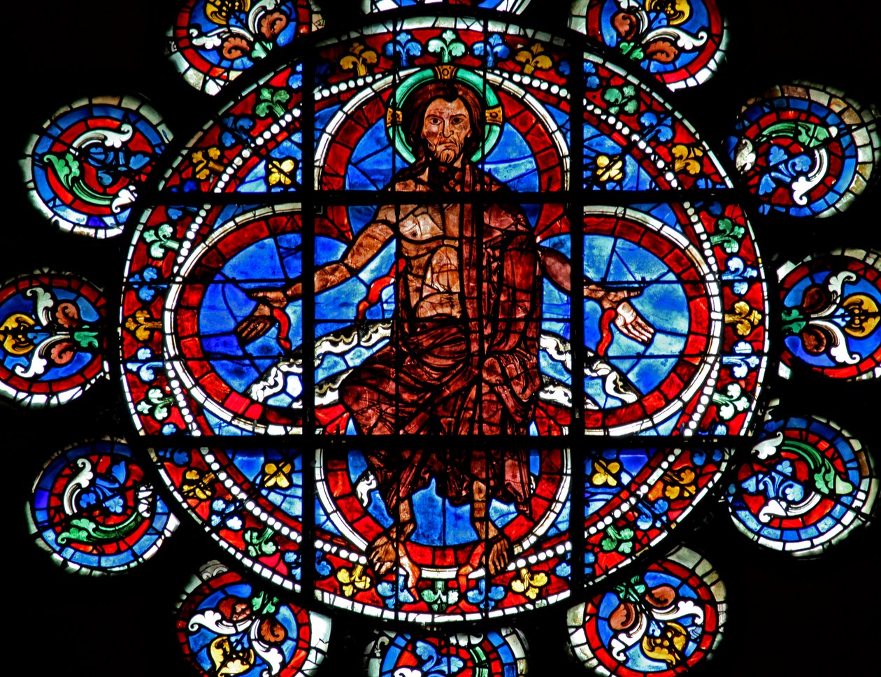 Jüngstes Gericht: Christus zeigt die Wunden der Kreuzigung von French School