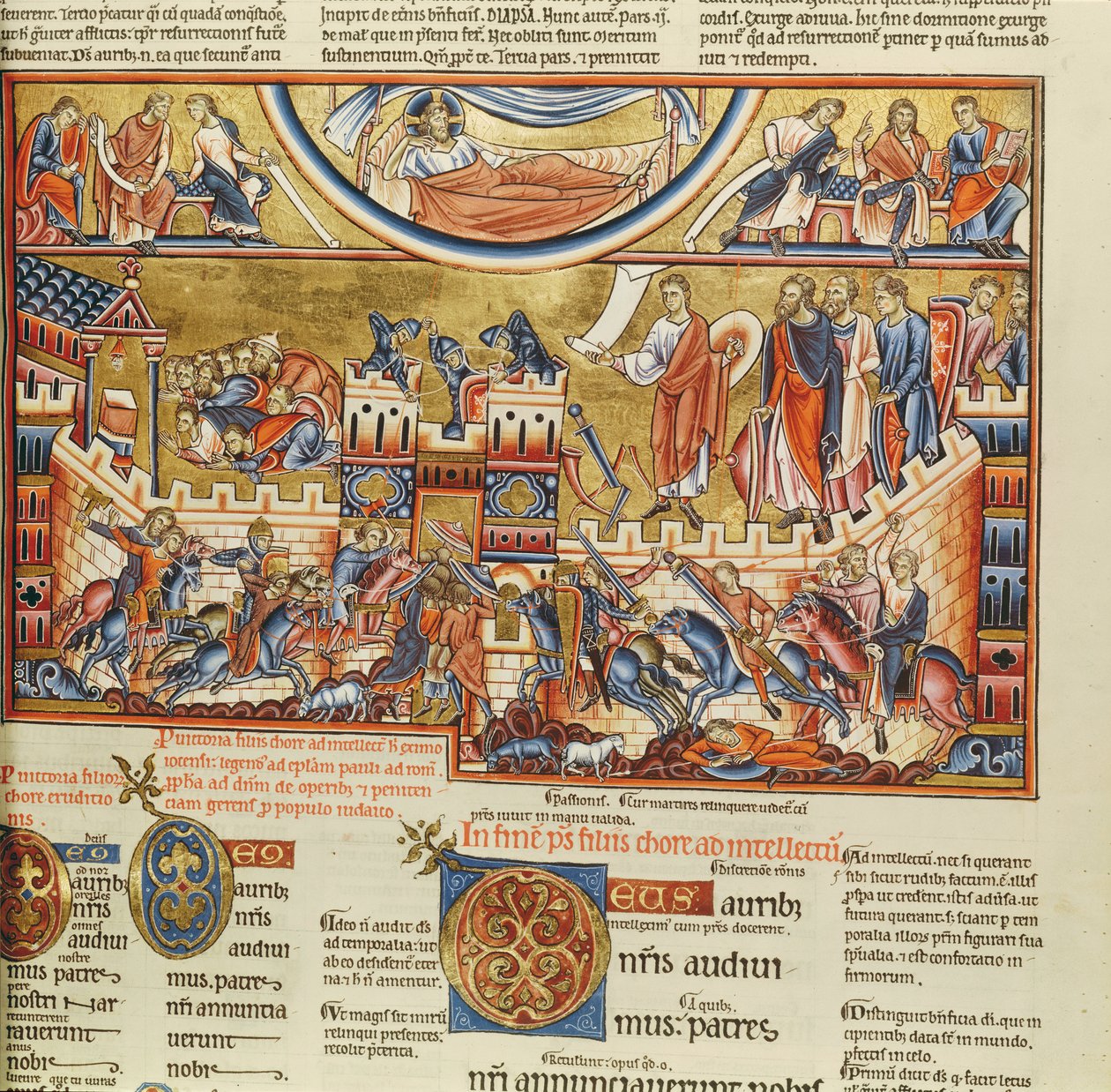Belagerung einer Stadt, aus der Hebraica Romana Gallica von French School