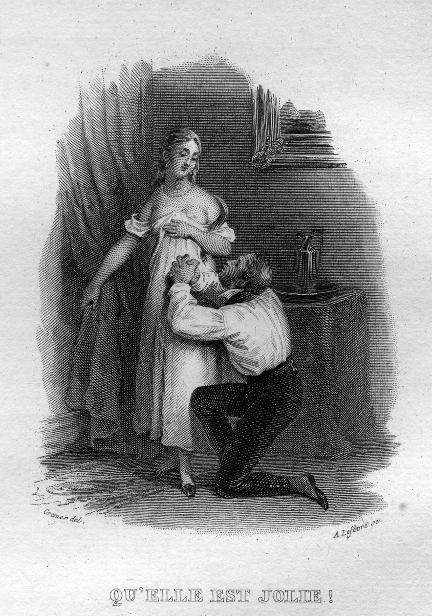 „Elle est Jolie“, Lied von Béranger in „Œuvres complètes“ (1834) von Pierre-Jean de Béranger von French School