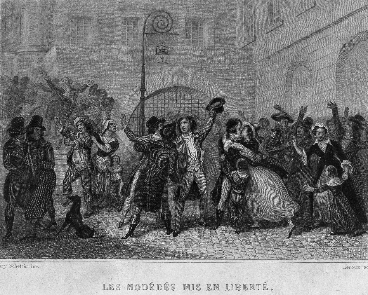 Les moderes mis en liberte - in „Revolution francaise“ von Thiers. 19. Jahrhundert von French School