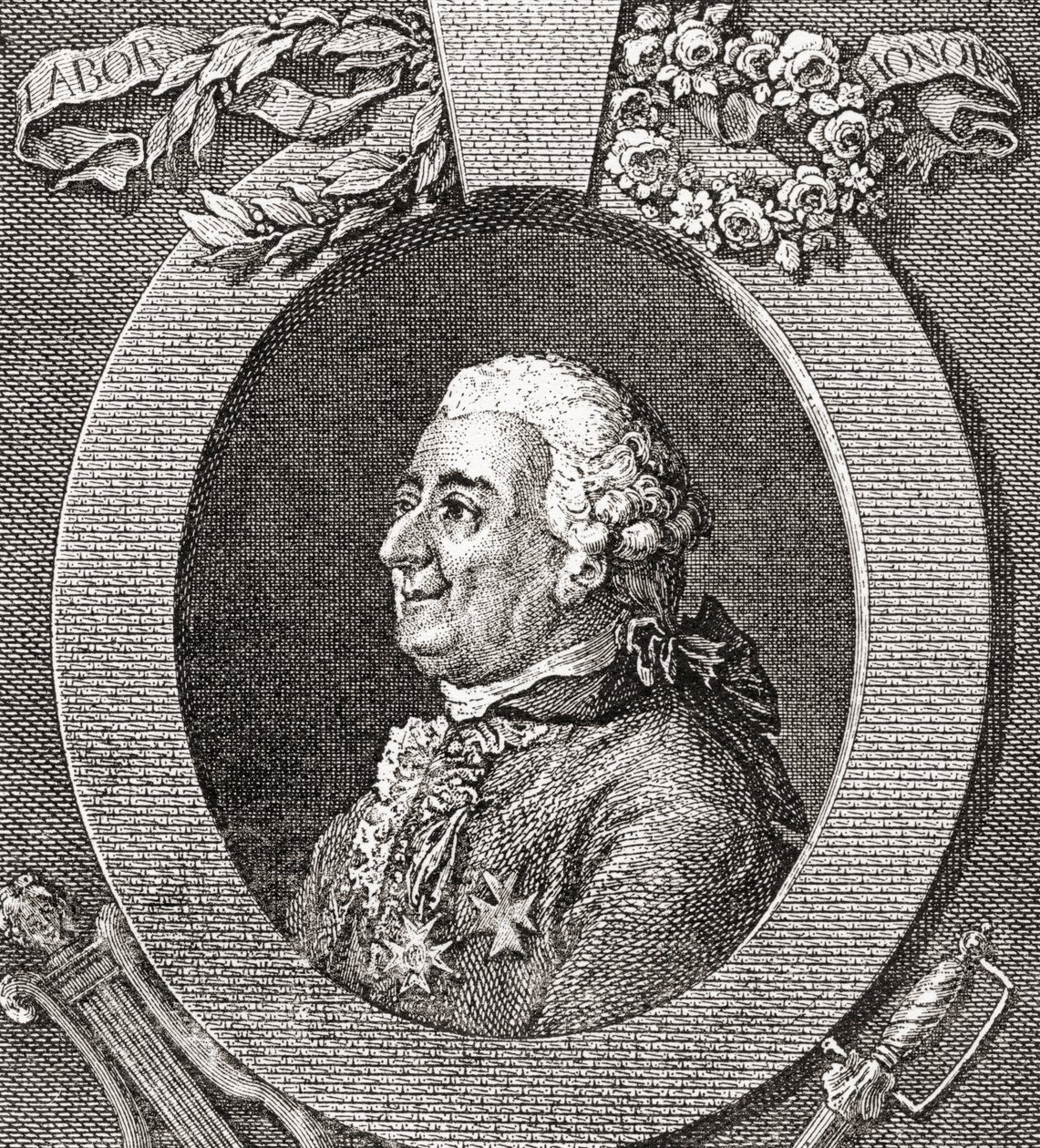 Louis-Élisabeth de la Vergne, comte de Tressan, 1705-1783. Französischer Soldat, Arzt, Wissenschaftler, Mediävist und Schriftsteller. Aus Les Heures Libres, veröffentlicht 1908. von French School