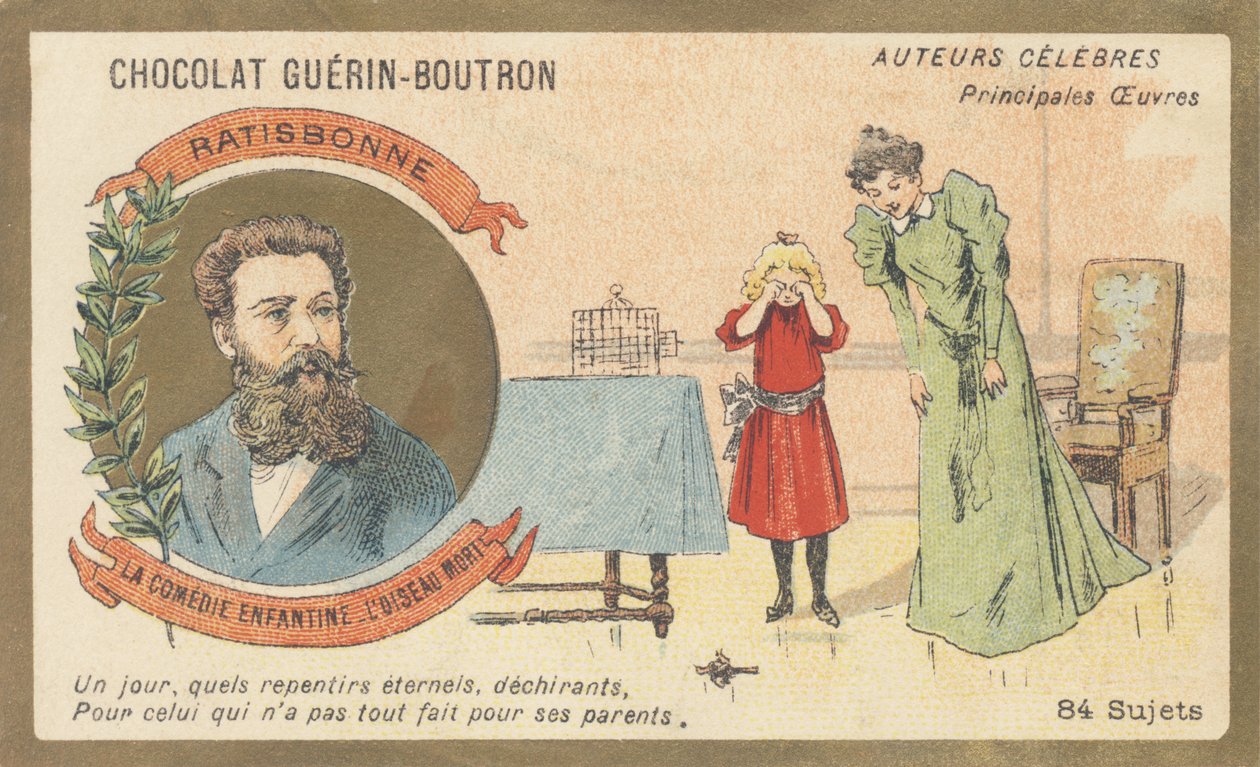 Louis Gustave Fortune Regensbonne (1827-1900), französischer Schriftsteller, Autor von „La comedie enfantine — L