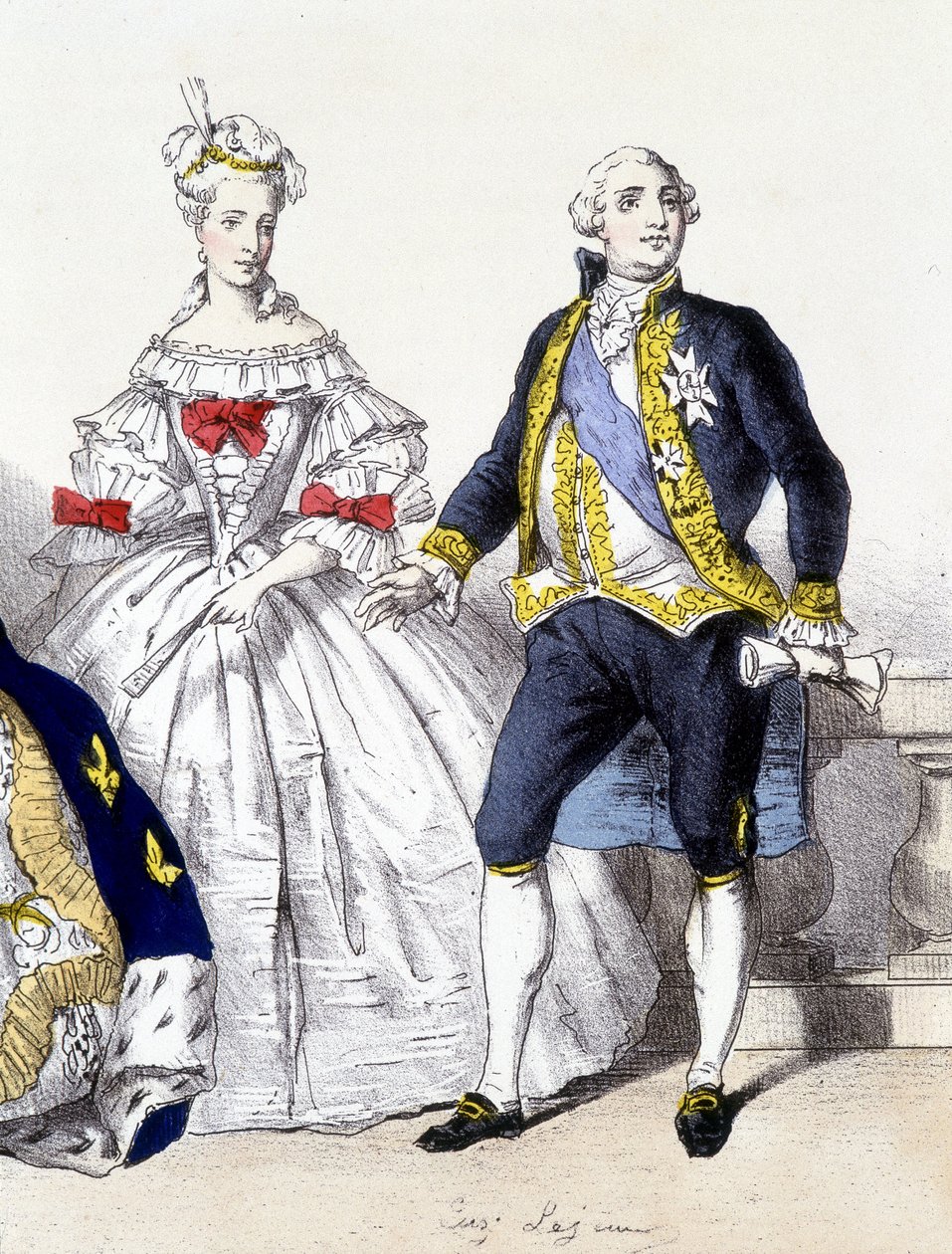 Louis XVI und Marie Antoinette - in „La Monarchie française en estampes“ von French School