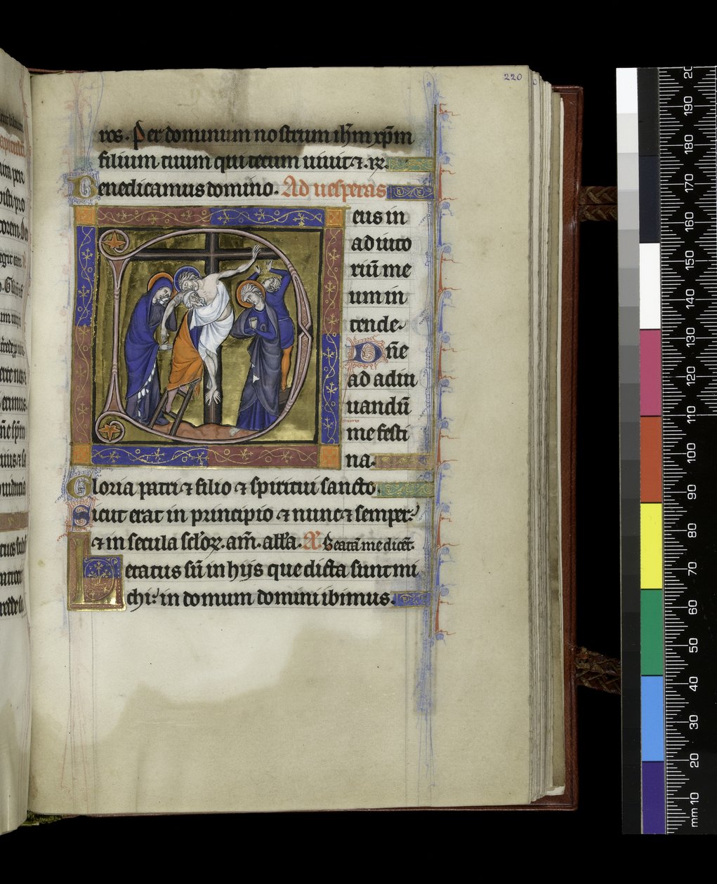 MS 300 f.220r, Folio aus dem Psalter und den Stunden der Isabella von Frankreich, Paris, ca. 1265-70 von French School