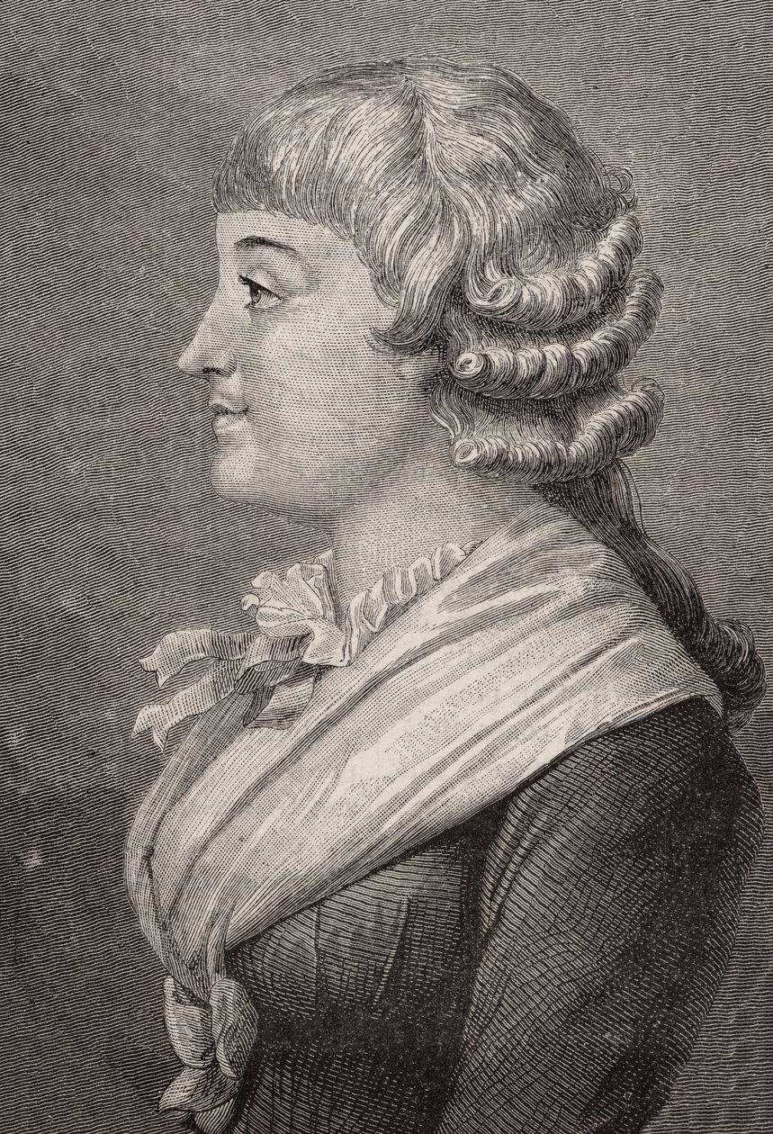 Madame Roland, graviert von Stephane Pannemaker (1847-1930) nach Rambert, aus 