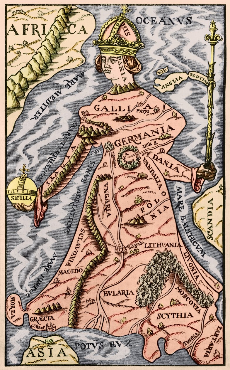 Karte von Europa, Illustration aus Le Magasin Pittoresque, 1849 von French School
