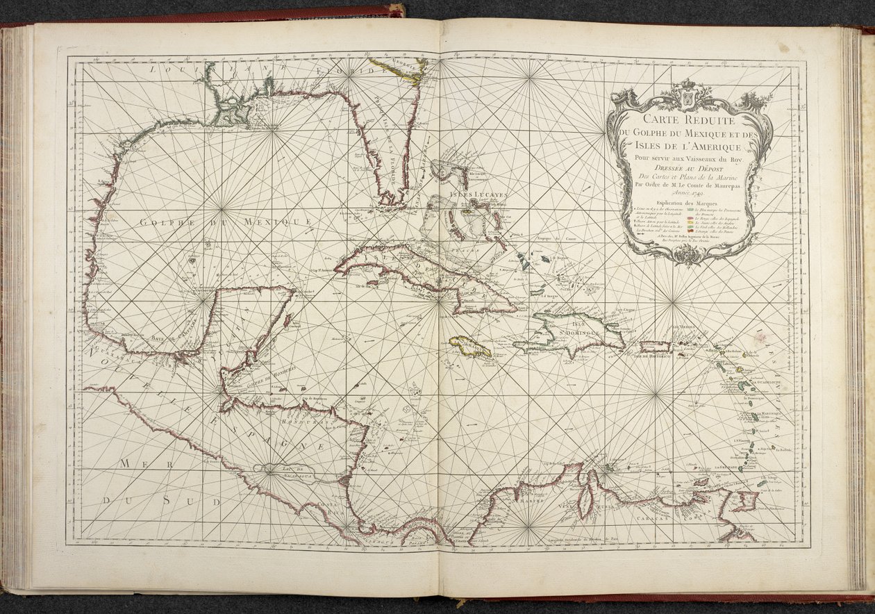 Karte des Golfs von Mexiko, Carte reduite du golphe de Mexique et des isles de l