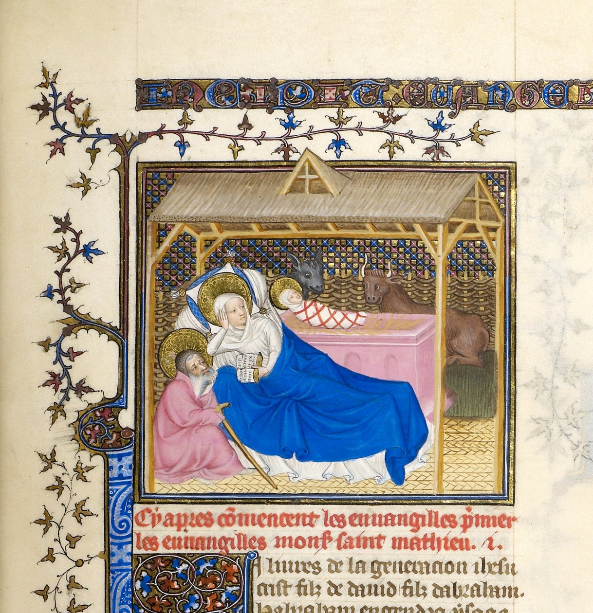 Miniatur mit Geburt Christi, c.1403-1404 (Detail) von French School