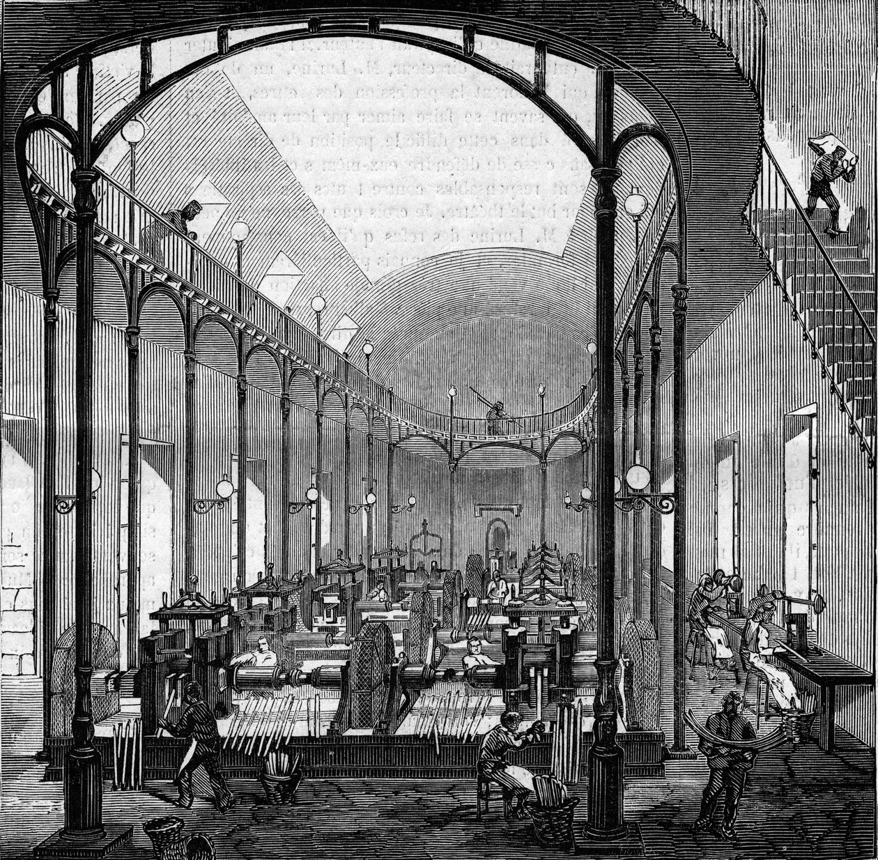 Geldherstellung: Walzen und Schneiden. Gravur in „Le Monde Illustré“ Nr. 145 vom 21. Januar 1860. von French School