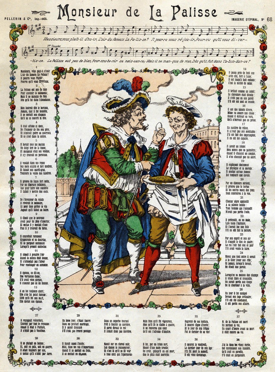 Monsieur de la Palisse. Bild von Epinal aus dem 19. Jahrhundert von French School