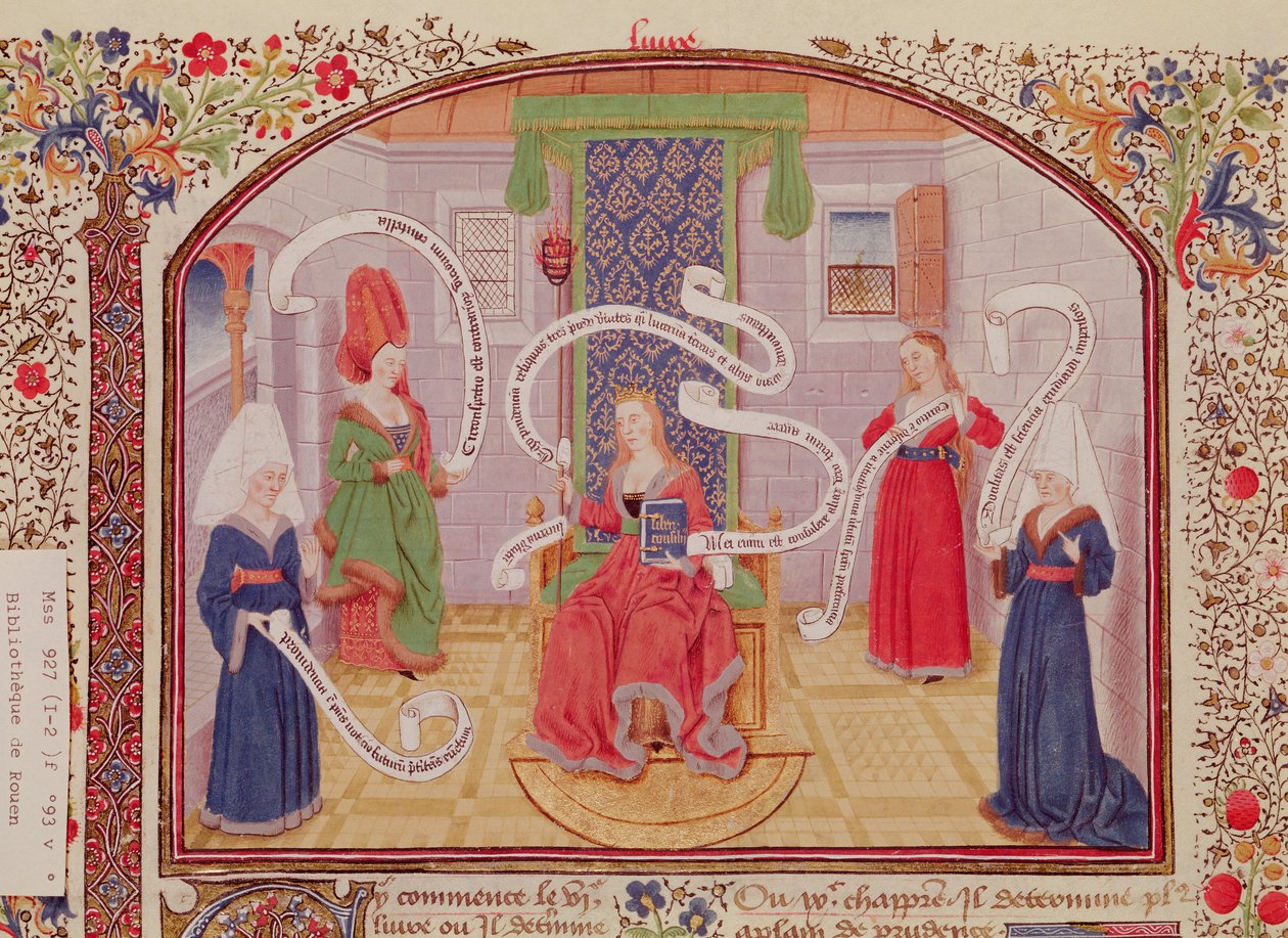 Ms 927 Fol.93v Die Theorie der intellektuellen Tugenden, aus Ethik, Politik und Ökonomie von Aristoteles (384-322 v. Chr.) von French School