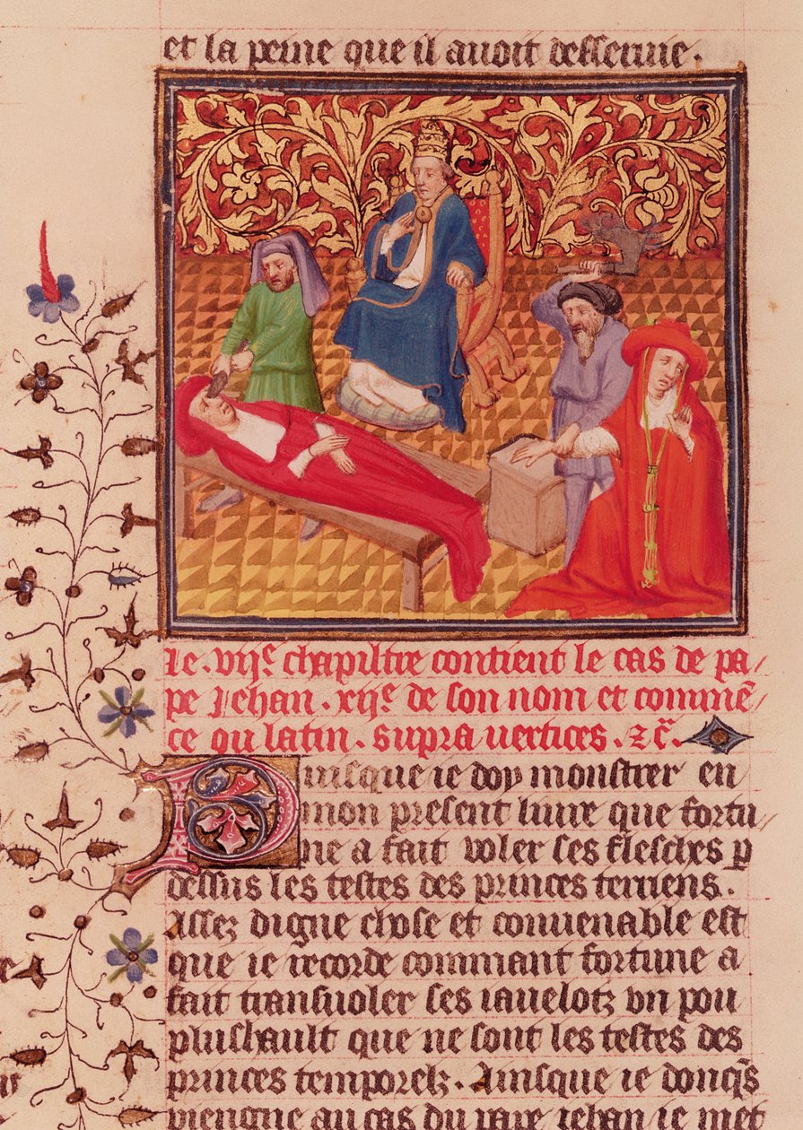 Ms Fr.226 fol.253v. Papst Johannes XII. bestraft seine Feinde nach seiner Rückkehr nach Rom im Jahr 964 von French School