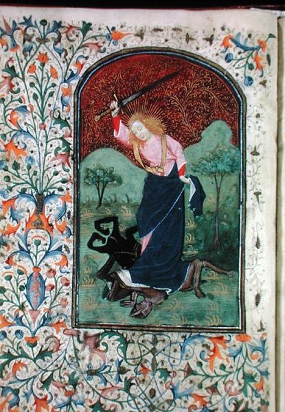 Kampf mit einem Tier, ca. 1460 von French School
