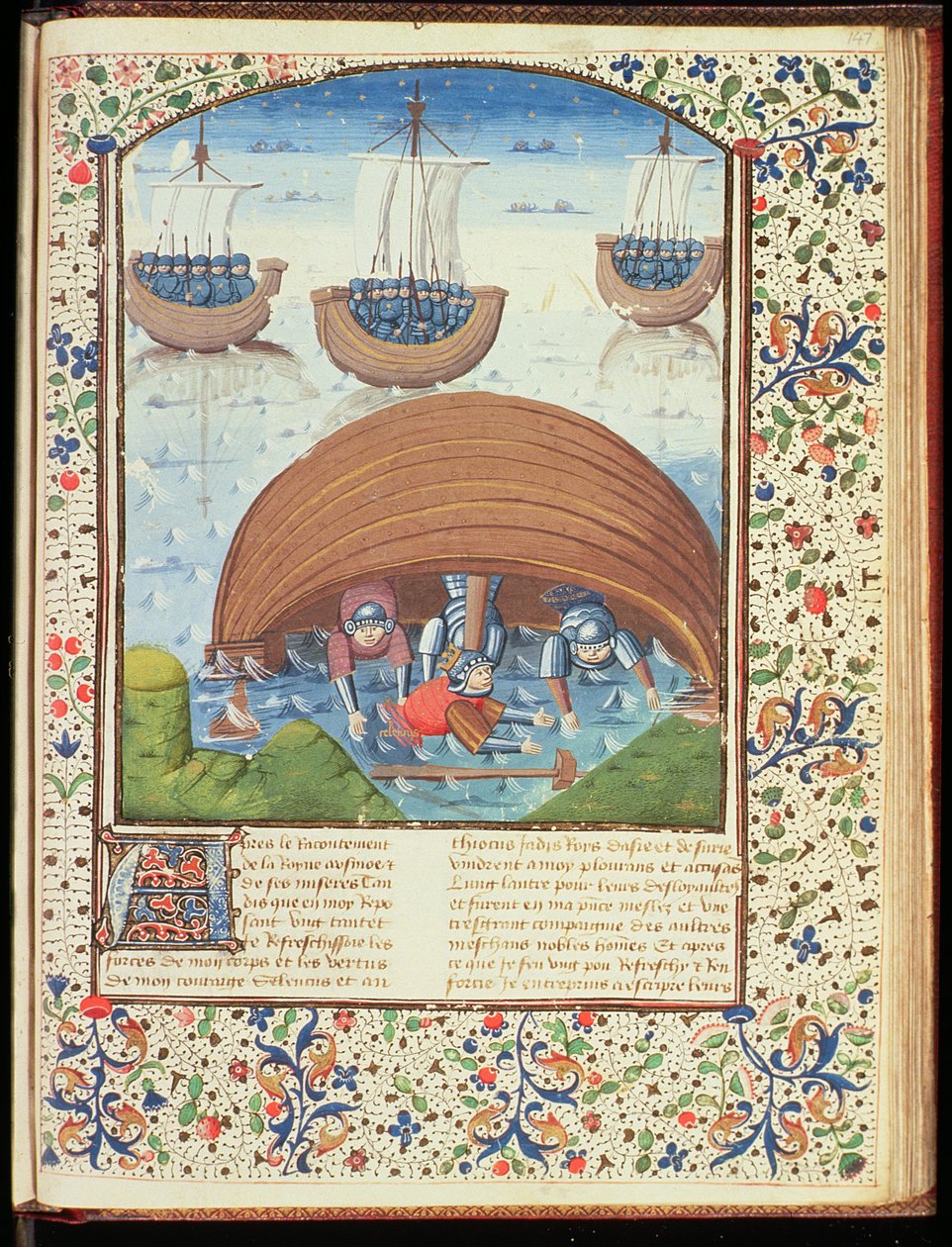 Das Schicksal von Seleukos, aus Der Fall der Fürsten, von Giovanni Boccaccio (1313-75) 1467 von French School