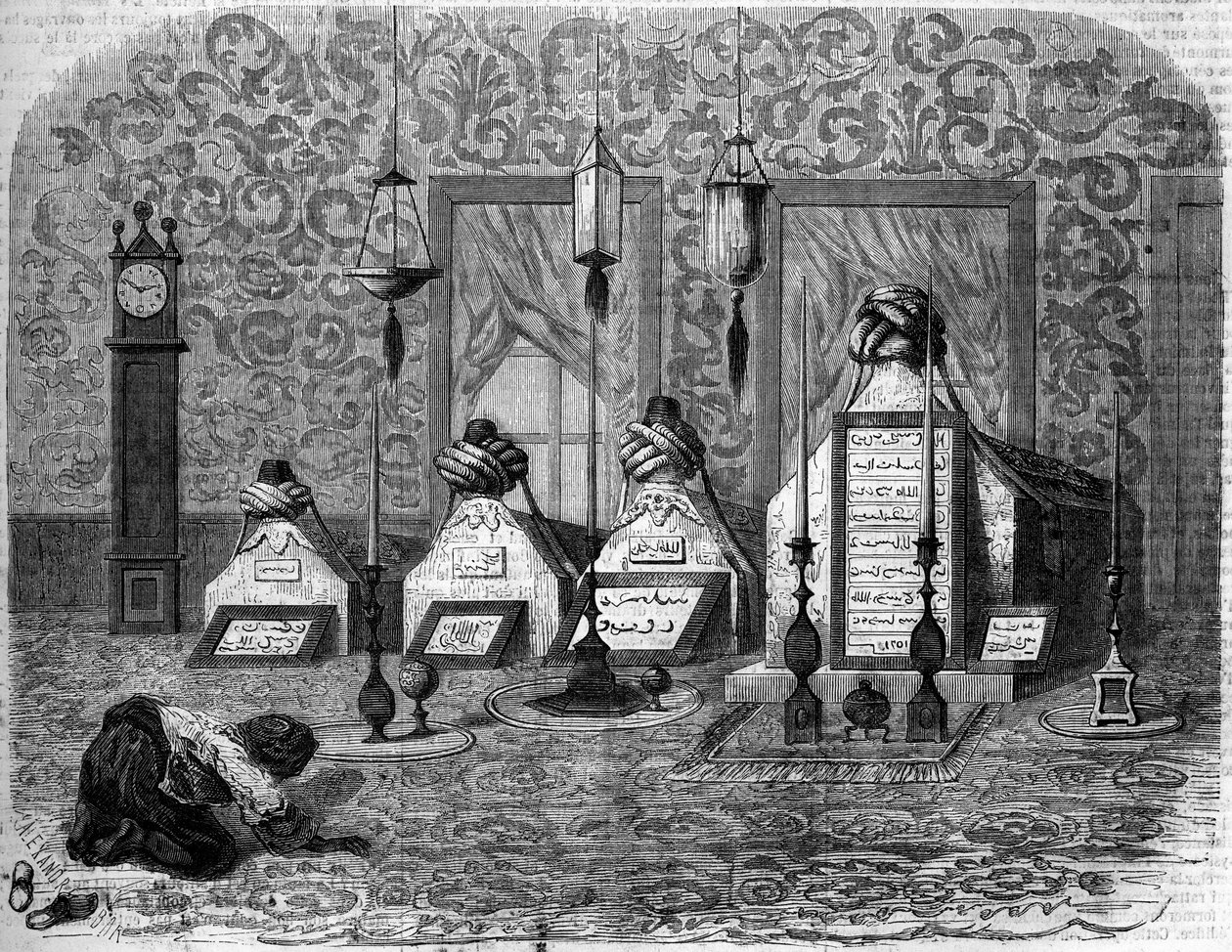 Muslimische Grabkunst: Turbs (Gräber) der tanzenden Derwische. Scutari, Türkei von French School