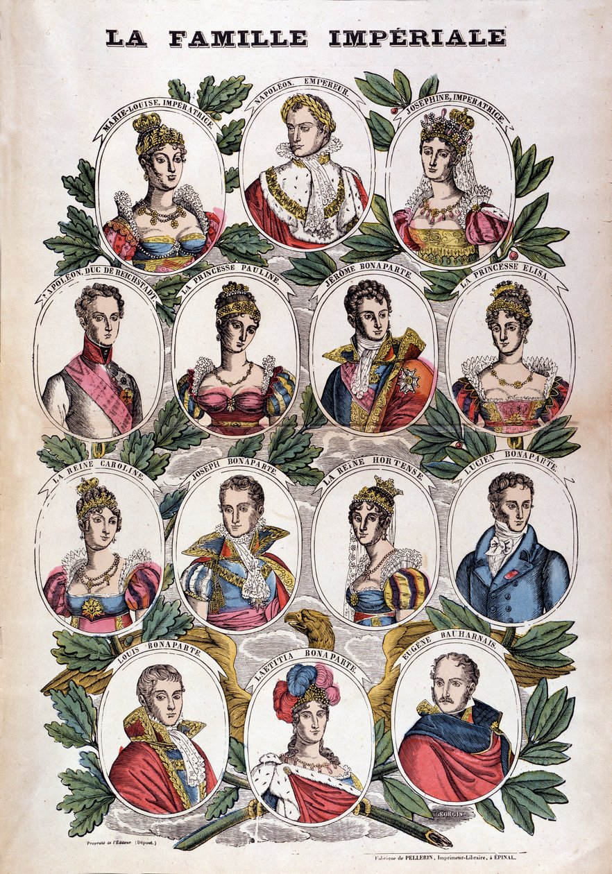 Napoleon Bonaparte und seine Familie von French School