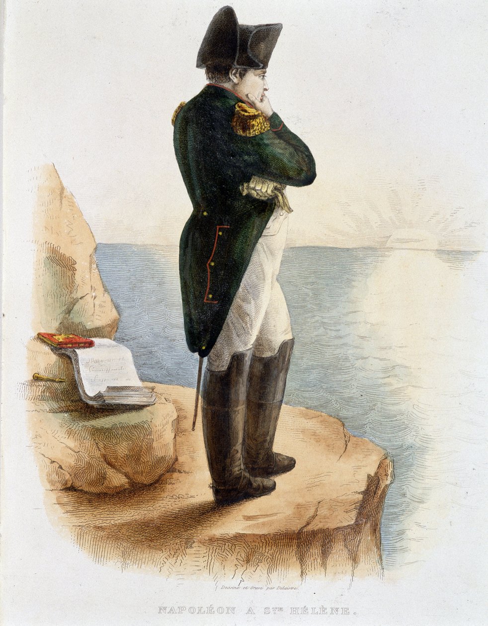 Napoleon auf St. Helena - in „Plutarque Français“ von French School