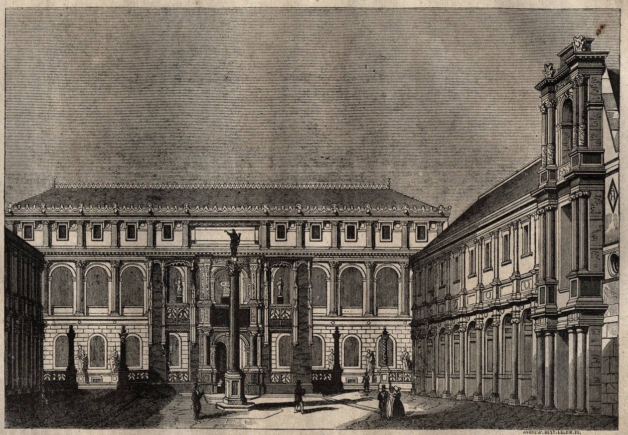 Nationale Kunsthochschule in Paris, Gravur von French School