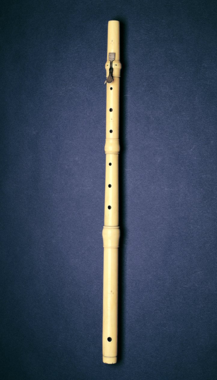 Einklappige Flöte, hergestellt von Naust, Paris, um 1725 von French School