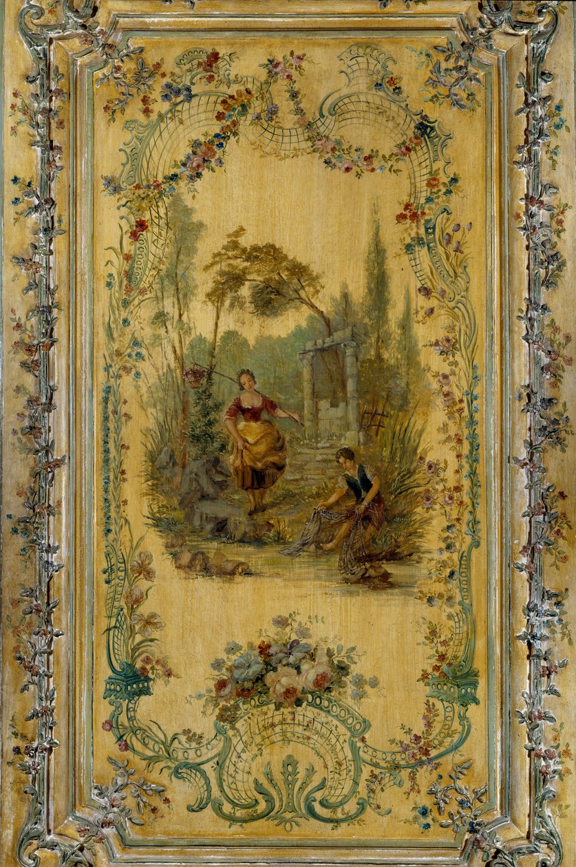 Pastorale Szene, Paneel des Apartments der Dauphine Marie Josephe von Sachsen (1731-1767) von French School