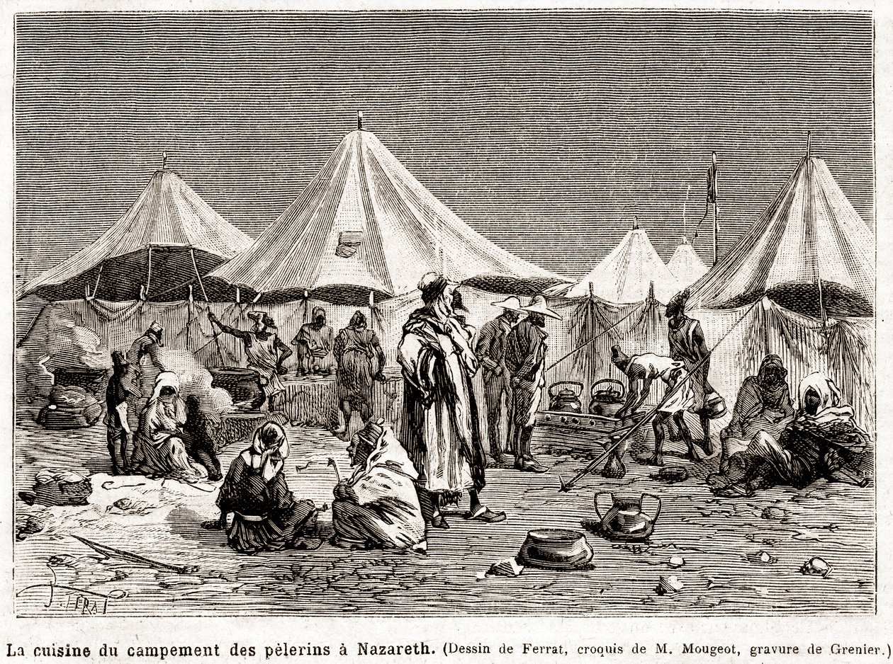 Bußwallfahrt zu den heiligen Stätten vom 25. April bis 8. Juni 1882 (Gravur) von French School