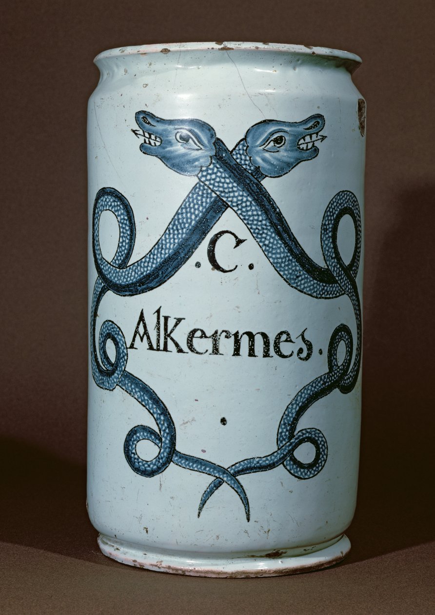 Pharmazeutisches Gefäß für Alkernes, aus Rouen, ca. 1770 von French School
