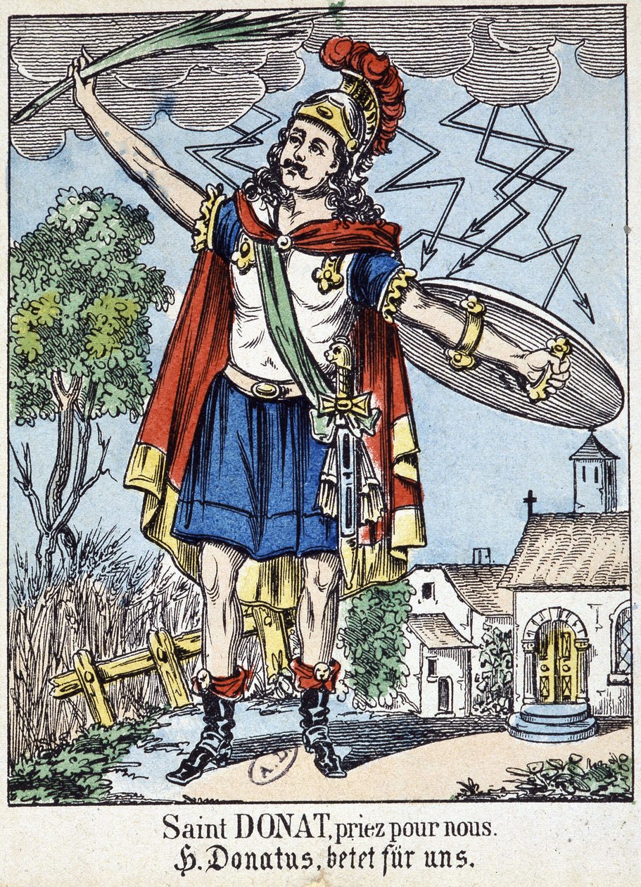 Frommes Bild Saint Donat, bete für uns von French School