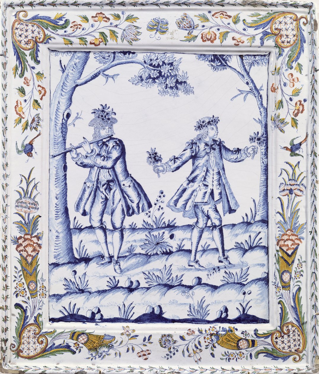 Plakette mit einer Szene aus Die Zauberflöte von French School
