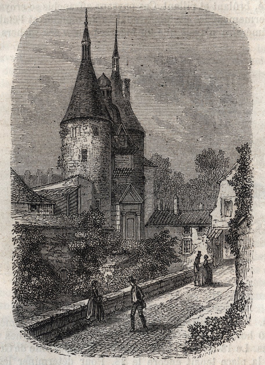 Porte de la Craffe in Nancy, Überrest mittelalterlicher Befestigungen, errichtet im 14. Jahrhundert nördlich der Altstadt - Gravur in „Histoire de France“ von Victor Duruy von French School