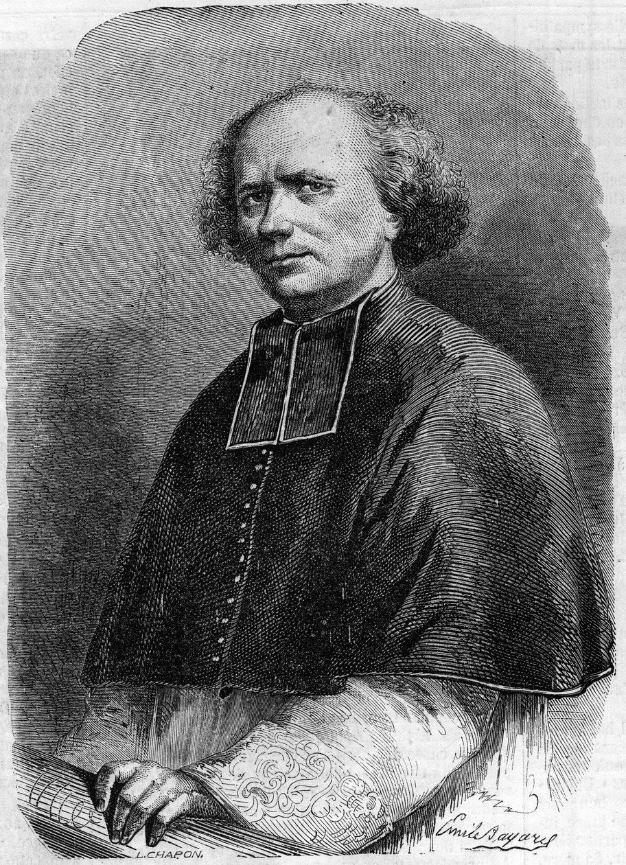 Porträt von Abbe Gaspard Deguerry, Pfarrer der Madeleine in Paris von French School