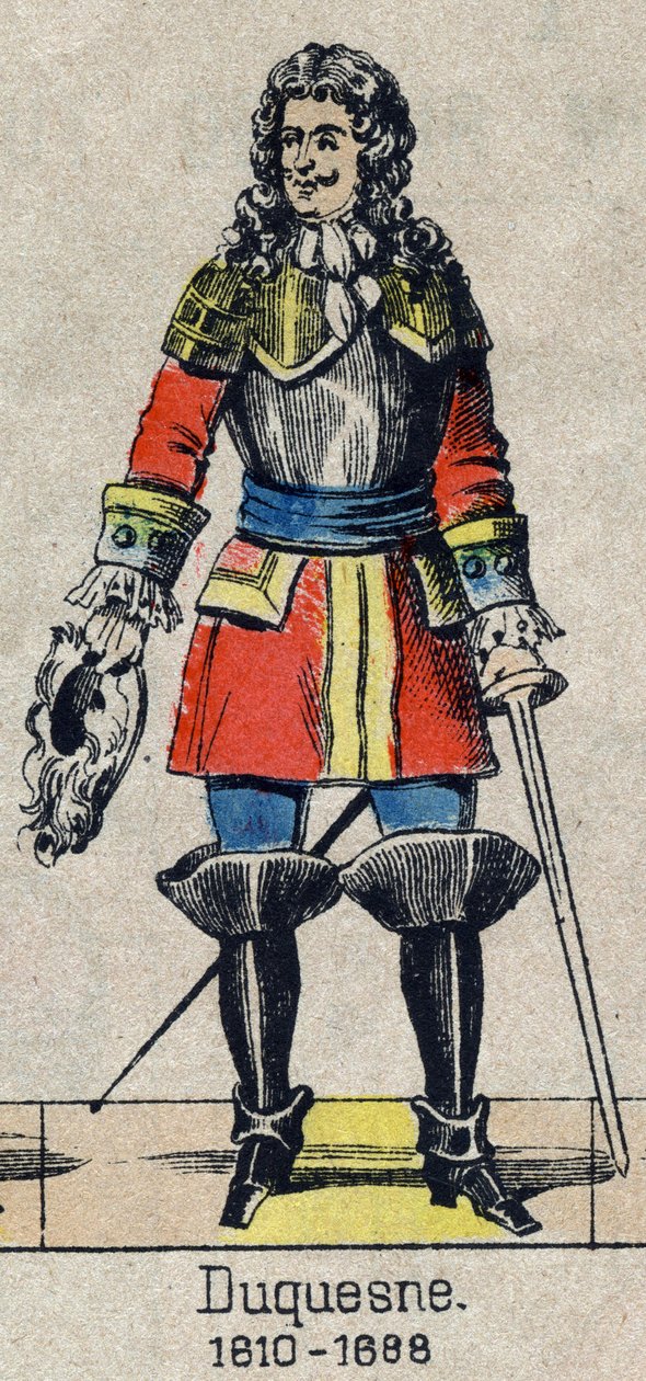 Porträt von Abraham, Marquis Duquesne (1610 - 1688), französischer Seemann. Bild von Epinal aus dem späten 19. Jahrhundert. von French School