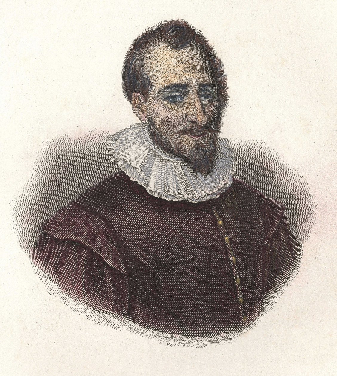 Porträt von Adam de Craponne (1527-1576), französischer Mathematiker und Ingenieur. In „Portraits of Useful Men“ von French School