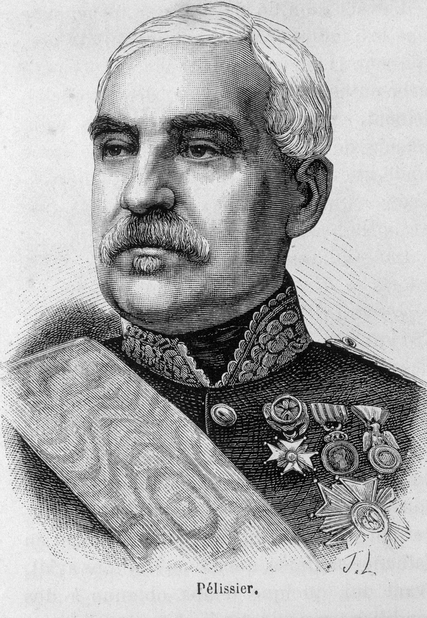 Porträt von Aimable Jean Jacques Pélissier, Herzog von Malakoff (1794-1864), französischer Militär und Marschall von Frankreich - in „L