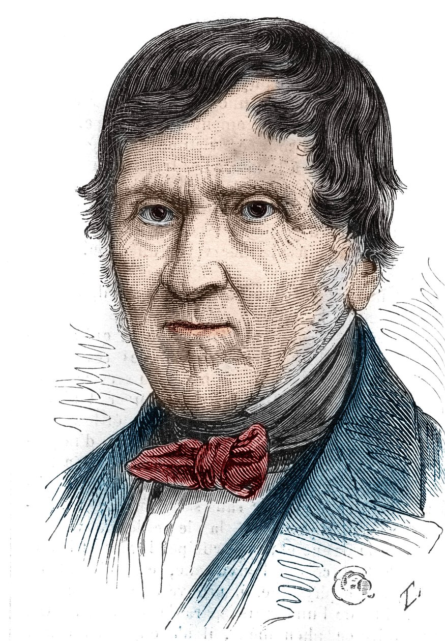 Porträt von Antoine Becquerel (1888-1878), französischer Physiker. Gravur in „Le Monde Illustré“ Nr. 1086 vom 2. Februar von French School