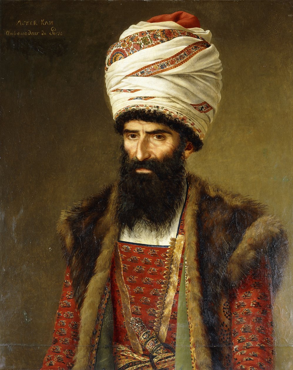 Porträt von Asghar Khan, Botschafter von Persien, 1808 von French School