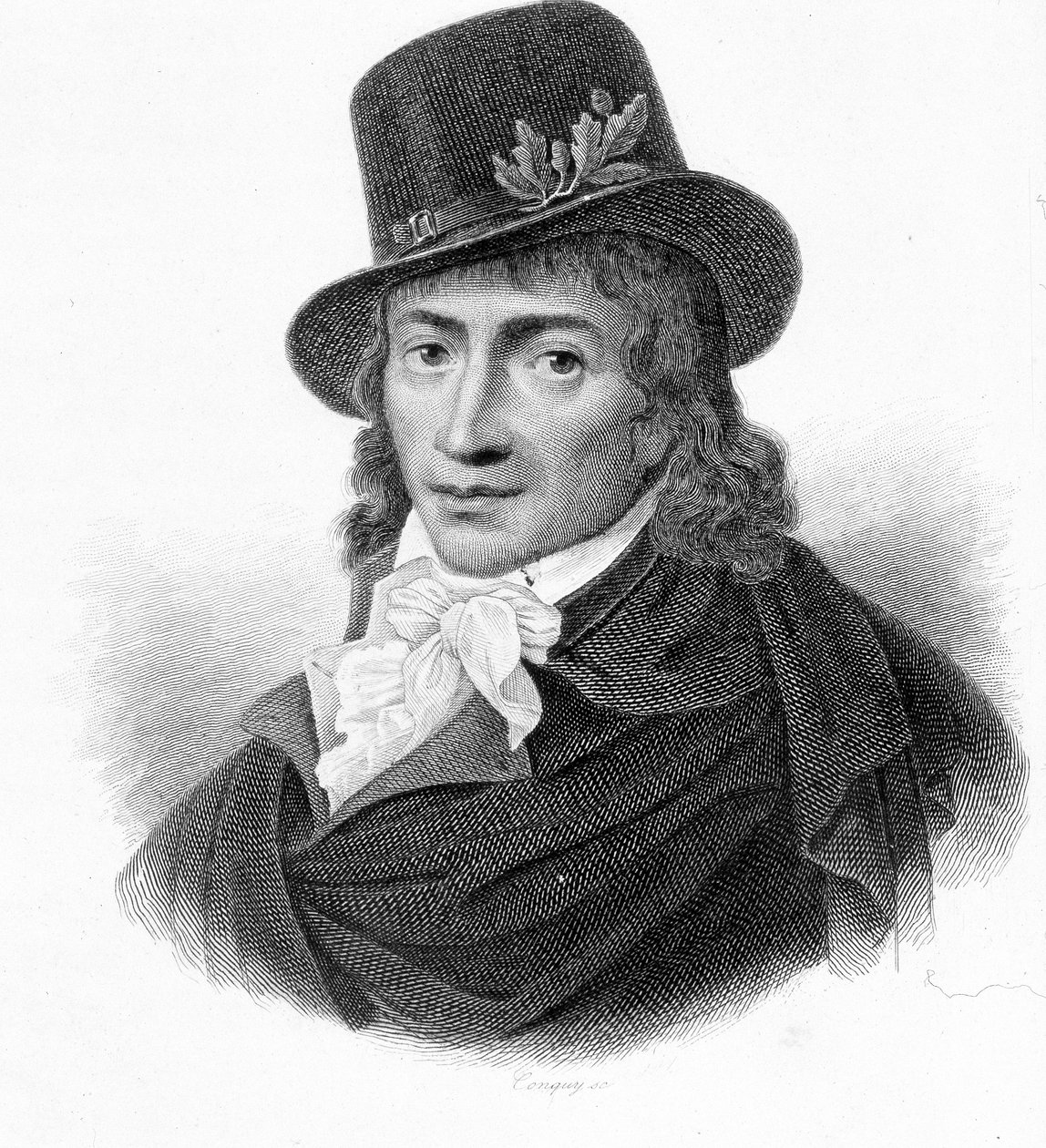Porträt von Camille Desmoulins (1760-1794), französischer Publizist und Politiker - in „Revolution francaise“ von Thiers von French School