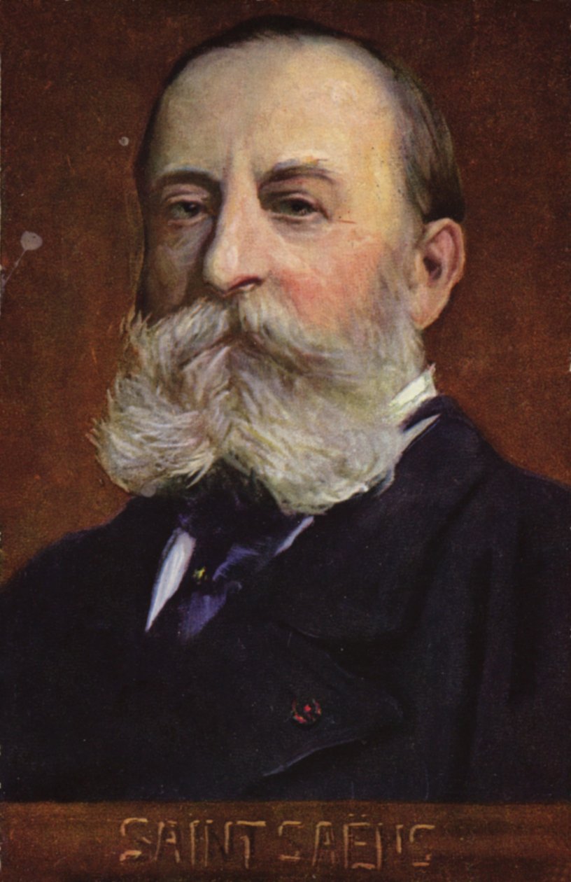 Porträt von Camille Saint-Saens von French School