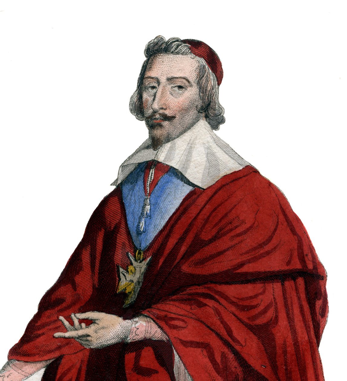 Porträt von Kardinal Richelieu (Armand Jean du Plessis) (1585-1642), französischer Geistlicher, Adliger und Staatsmann von French School