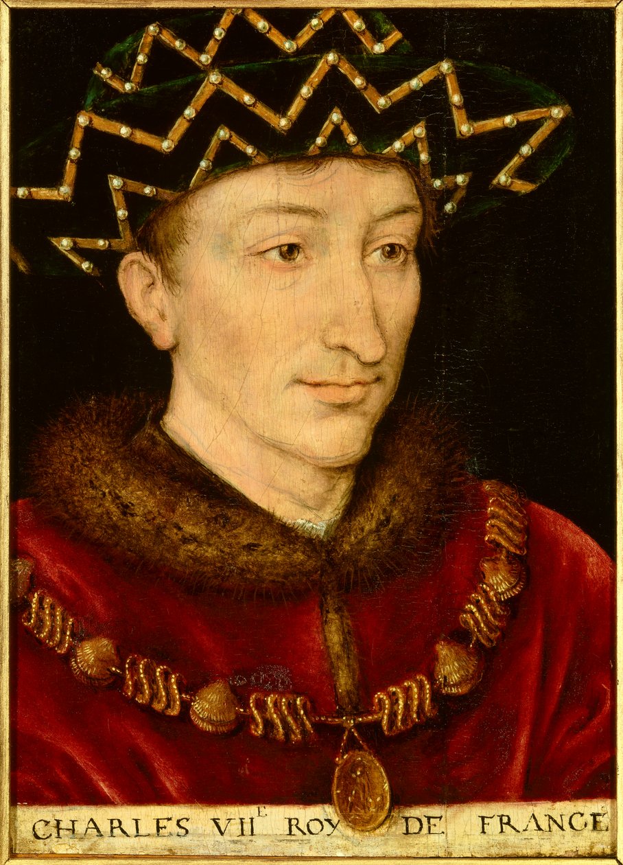 Porträt von Karl VII. (1403-1461), König von Frankreich von French School