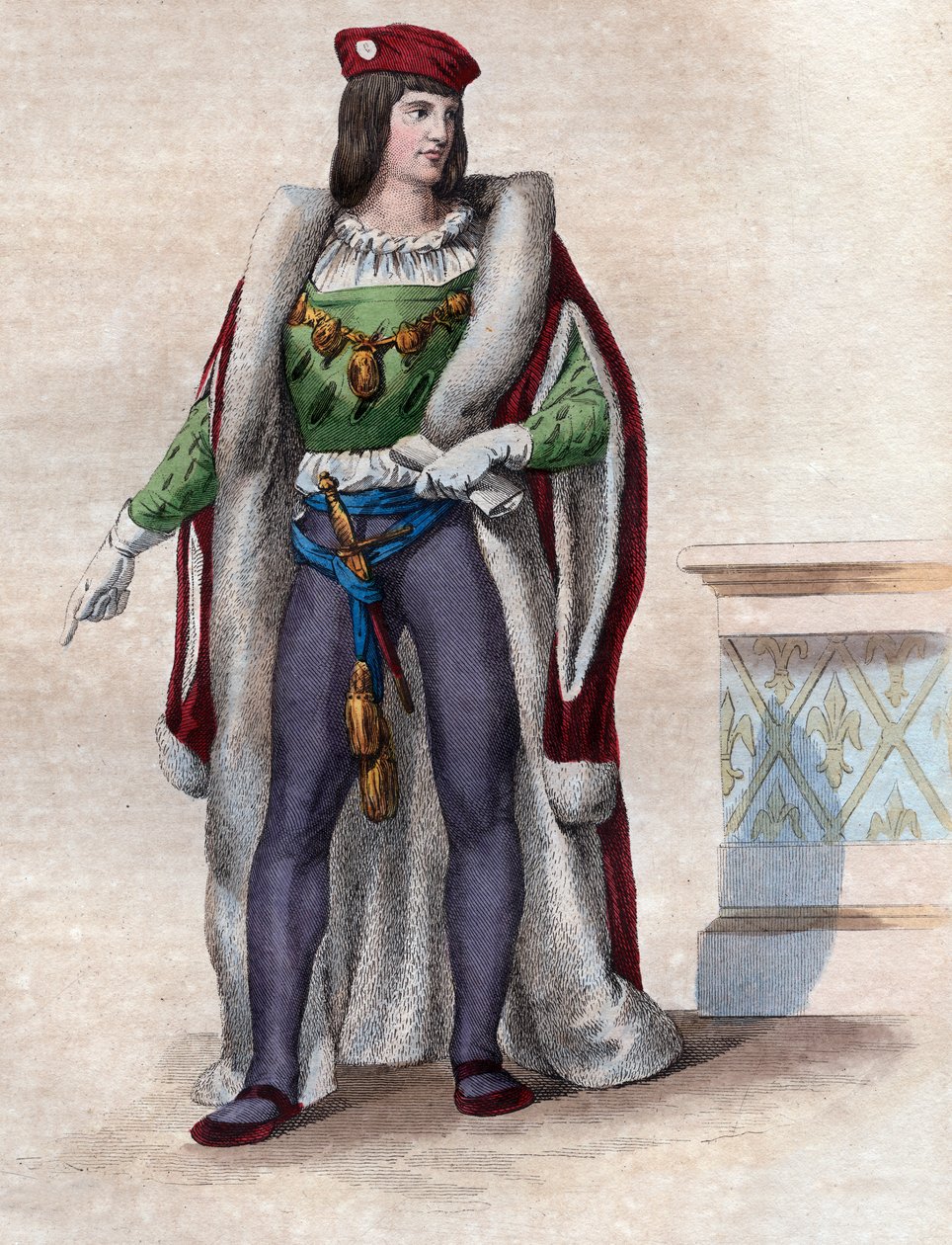 Porträt von Charles von Valois, Herzog von Orléans (1394-1465), französischer Dichter und Vater von König Ludwig XII. von Frankreich von French School