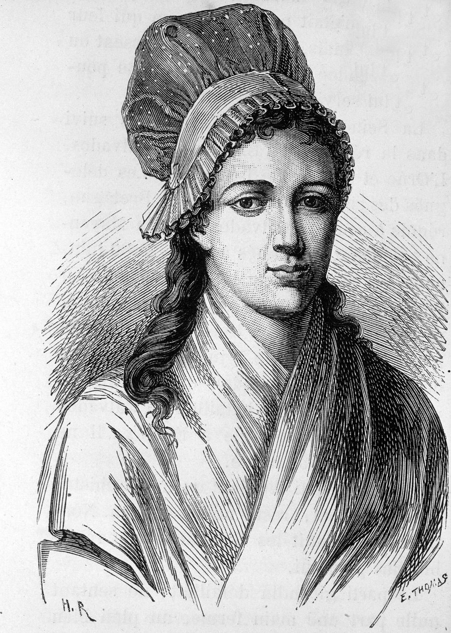 Porträt von Charlotte Corday (1768 - 1793) - in „L