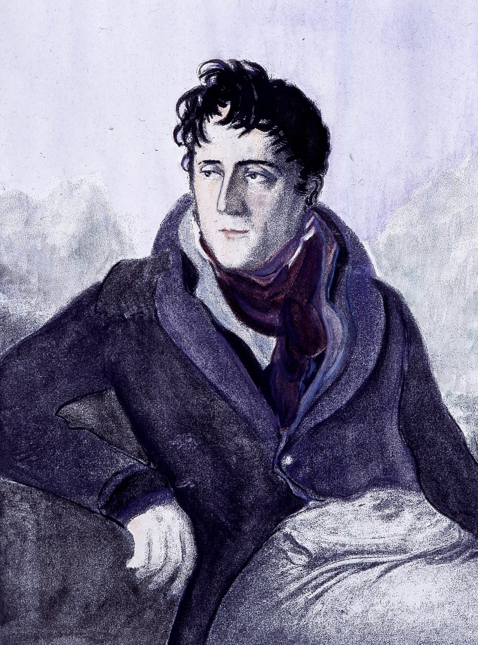 Porträt von Chateaubriand. Gravur aus dem 19. Jahrhundert von French School