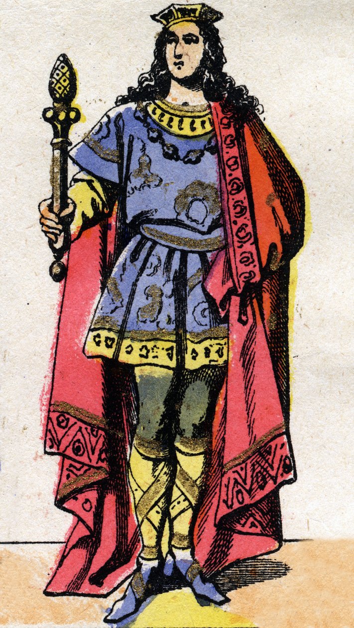 Porträt von Chlothar III., König der Franken (652-673). von French School