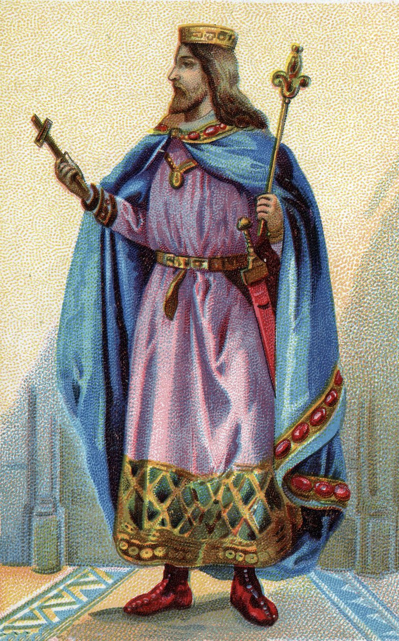 Porträt von Chlodwig, König der Franken (481-511). von French School