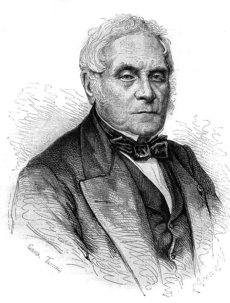 Porträt von Daniel Francois Esprit Auber (Daniel-Francois-Esprit) (1782-1871), französischer Komponist. Gravur von 1867-1868. von French School